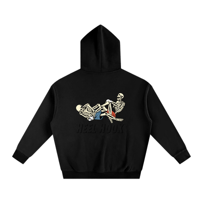 Heel Hook Black Text Hoodie - ARETE