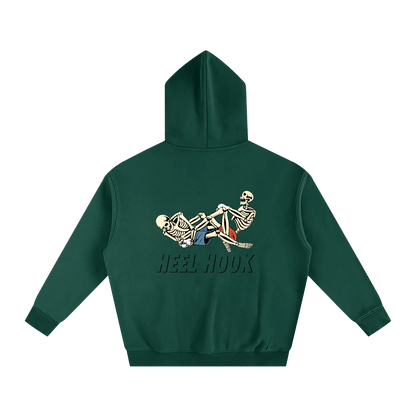 Heel Hook Black Text Hoodie - ARETE