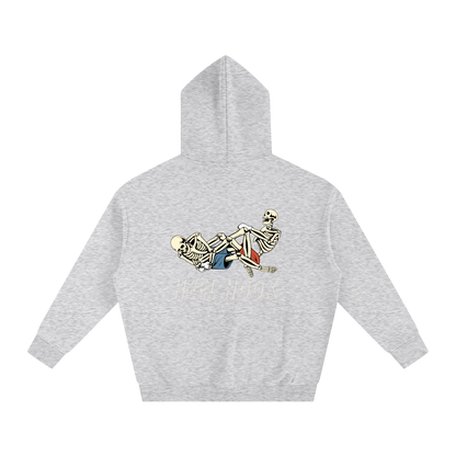Heel Hook White Text Hoodie - ARETE
