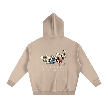 Heel Hook White Text Hoodie - ARETE