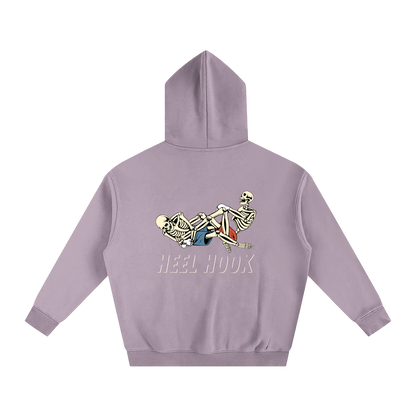 Heel Hook White Text Hoodie - ARETE