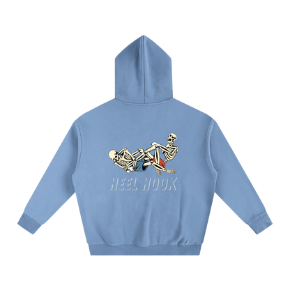 Heel Hook White Text Hoodie - ARETE