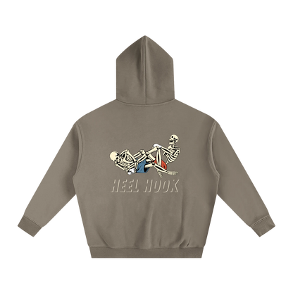 Heel Hook White Text Hoodie - ARETE