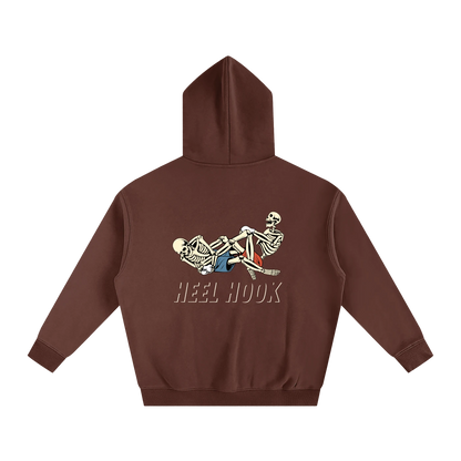 Heel Hook White Text Hoodie - ARETE