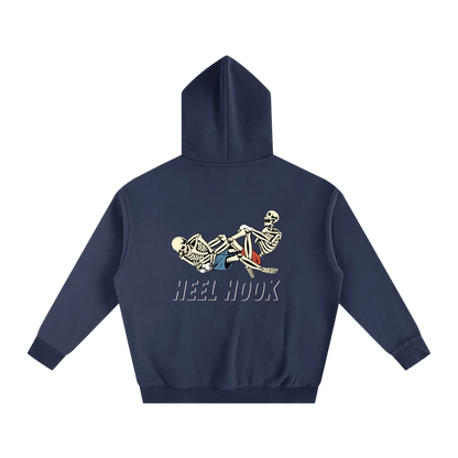 Heel Hook White Text Hoodie - ARETE