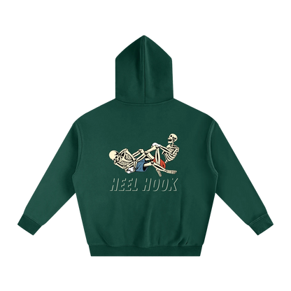 Heel Hook White Text Hoodie - ARETE