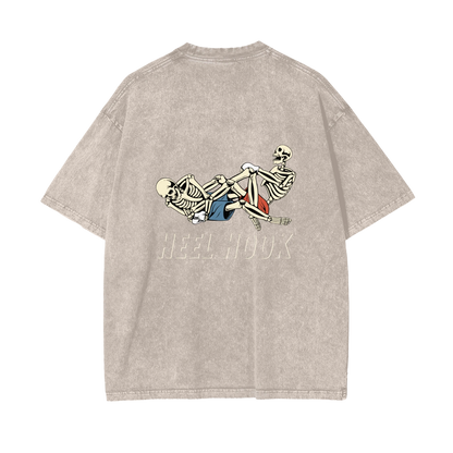 Heel Hook White Text T-shirt - ARETE