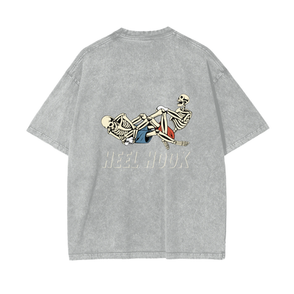 Heel Hook White Text T-shirt - ARETE