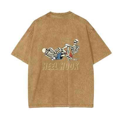Heel Hook White Text T-shirt - ARETE