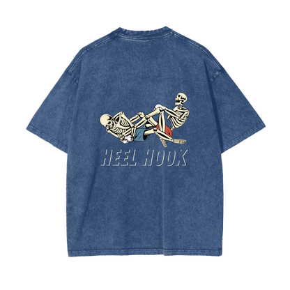 Heel Hook White Text T-shirt - ARETE