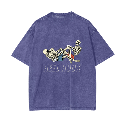 Heel Hook White Text T-shirt - ARETE