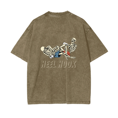 Heel Hook White Text T-shirt - ARETE