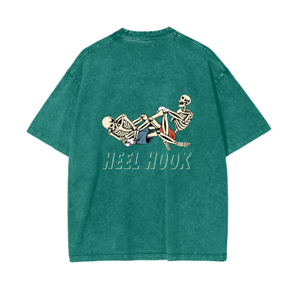 Heel Hook White Text T-shirt - ARETE