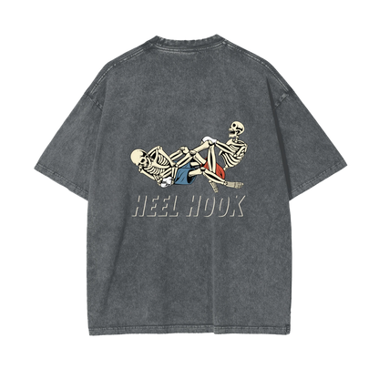 Heel Hook White Text T-shirt - ARETE
