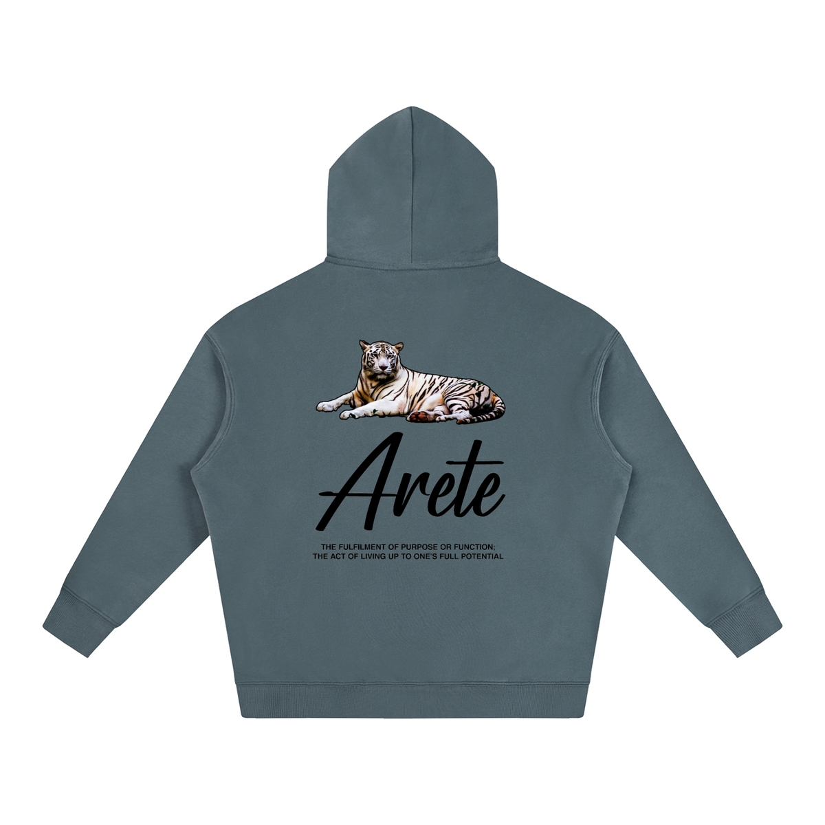 New - Signature Black Text Hoodie - ARETE