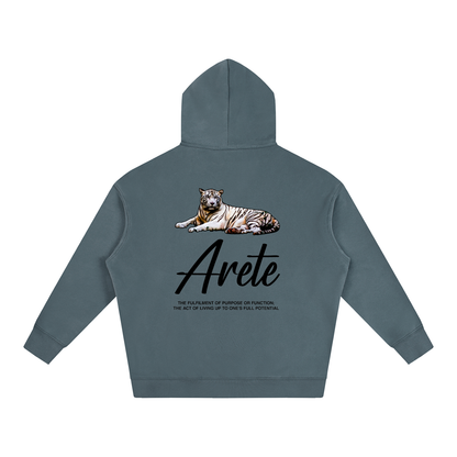 New - Signature Black Text Hoodie - ARETE