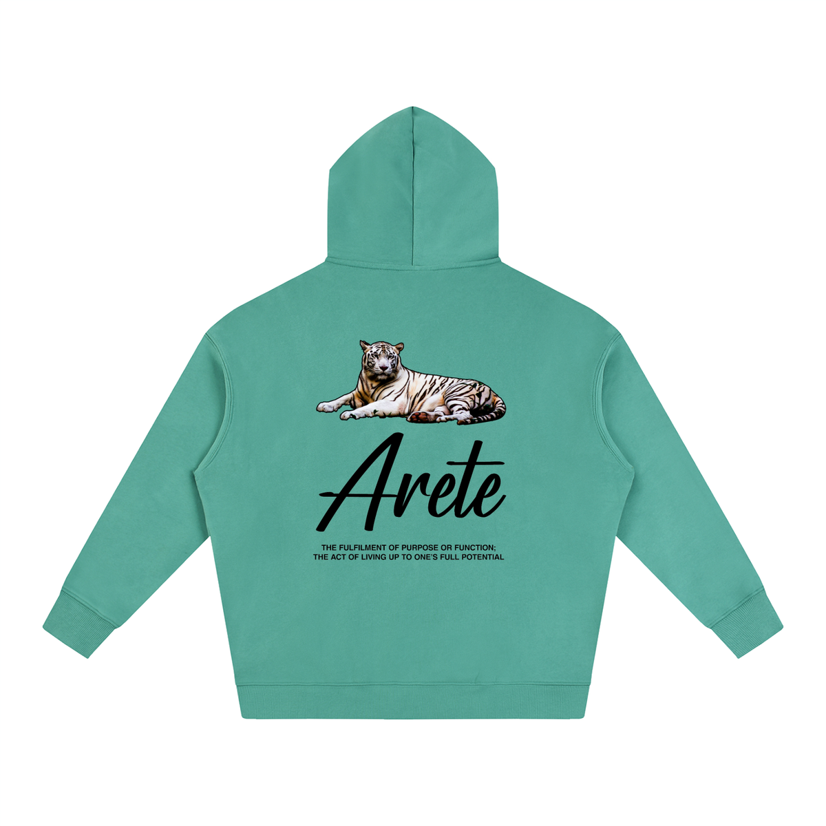 New - Signature Black Text Hoodie - ARETE