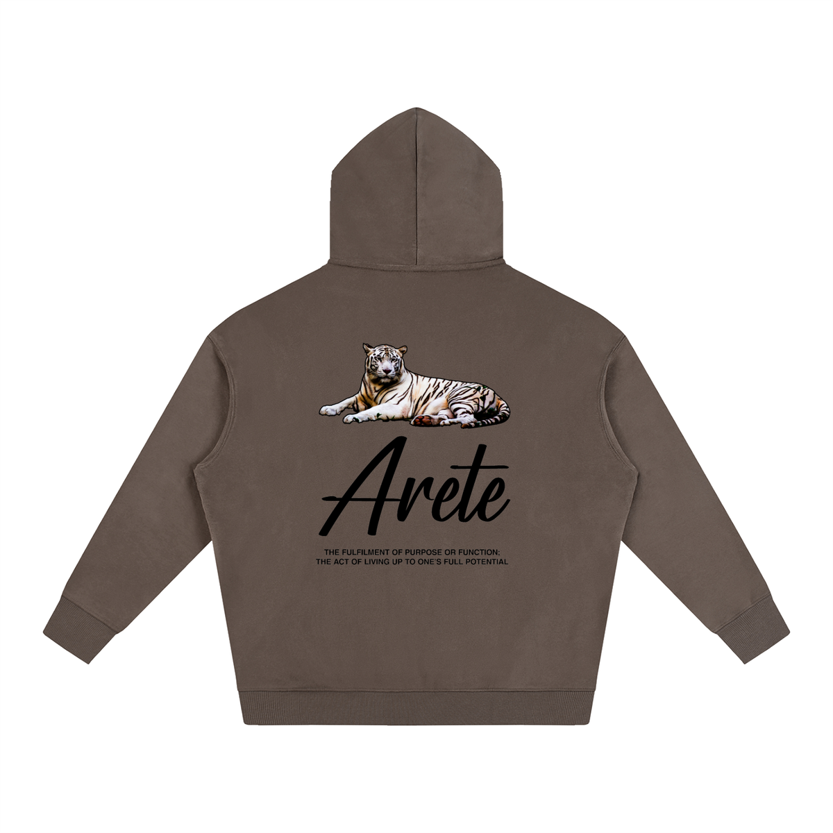 New - Signature Black Text Hoodie - ARETE