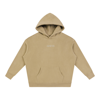 New - Signature White Text Hoodie - ARETE